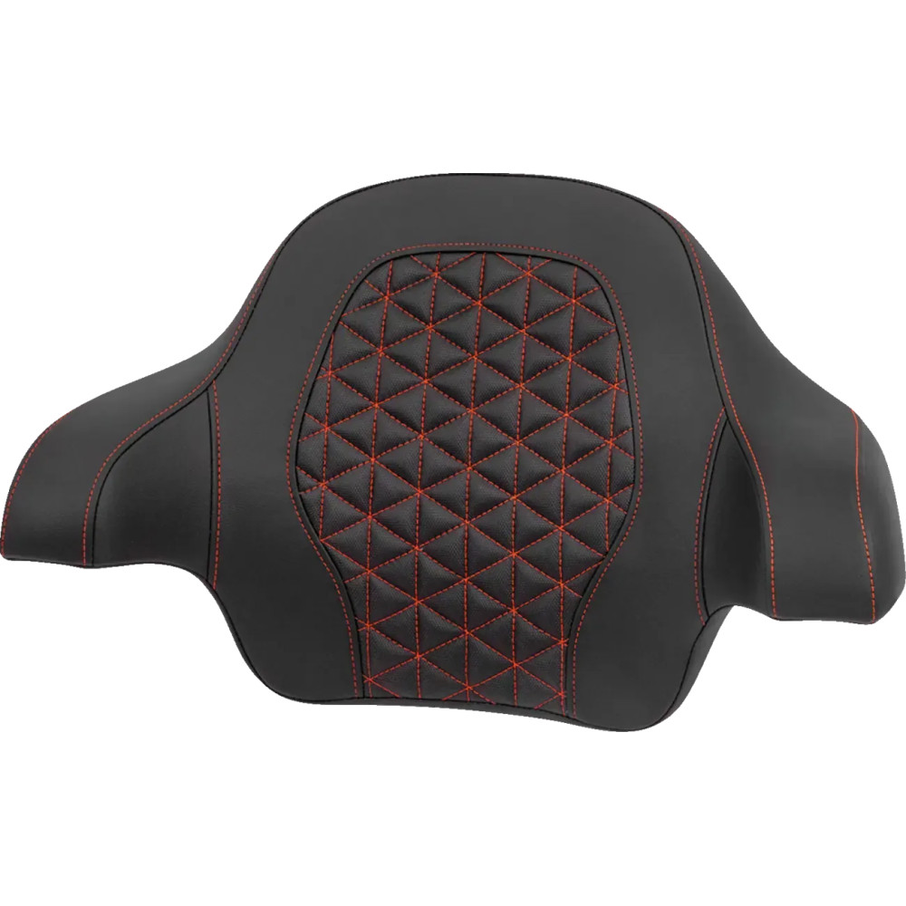 Tour-Pak® Passenger Pad — 35.5 cm H × 35.5 cm W × 20.32 cm T (14 × 14 × 8 in), Black, Red