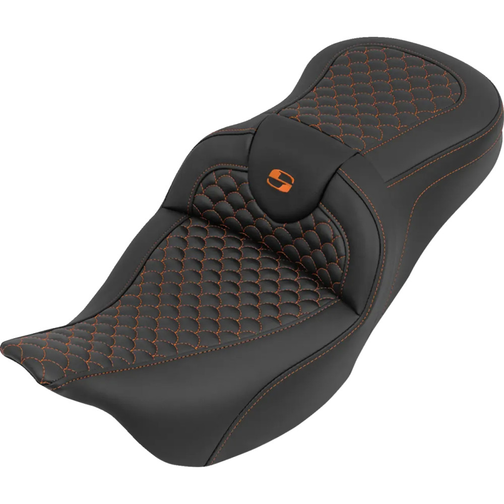 RoadSofa™ Seat — 15-1/2" driver, 31" overall, Black/Orange