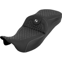 Extended Reach RoadSofa™ Seat — 2-Up, 17-1/2" driver length, 15" driver width, fits standard tank, Black
