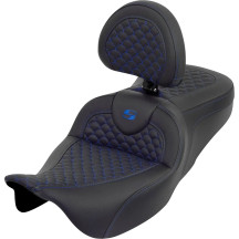 Dragon Scale Stitch RoadSofa™ Seat — 31" overall, 15.5" driver, Black/Blue