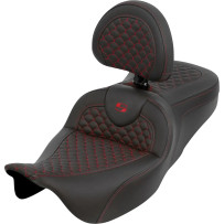 Dragon Scale Stitch RoadSofa™ Seat — 31" overall length, 15-1/2" driver width, Black, Red