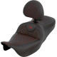 Dragon Scale Stitch RoadSofa™ Seat — 31" overall length, 15-1/2" driver width, Black, Red