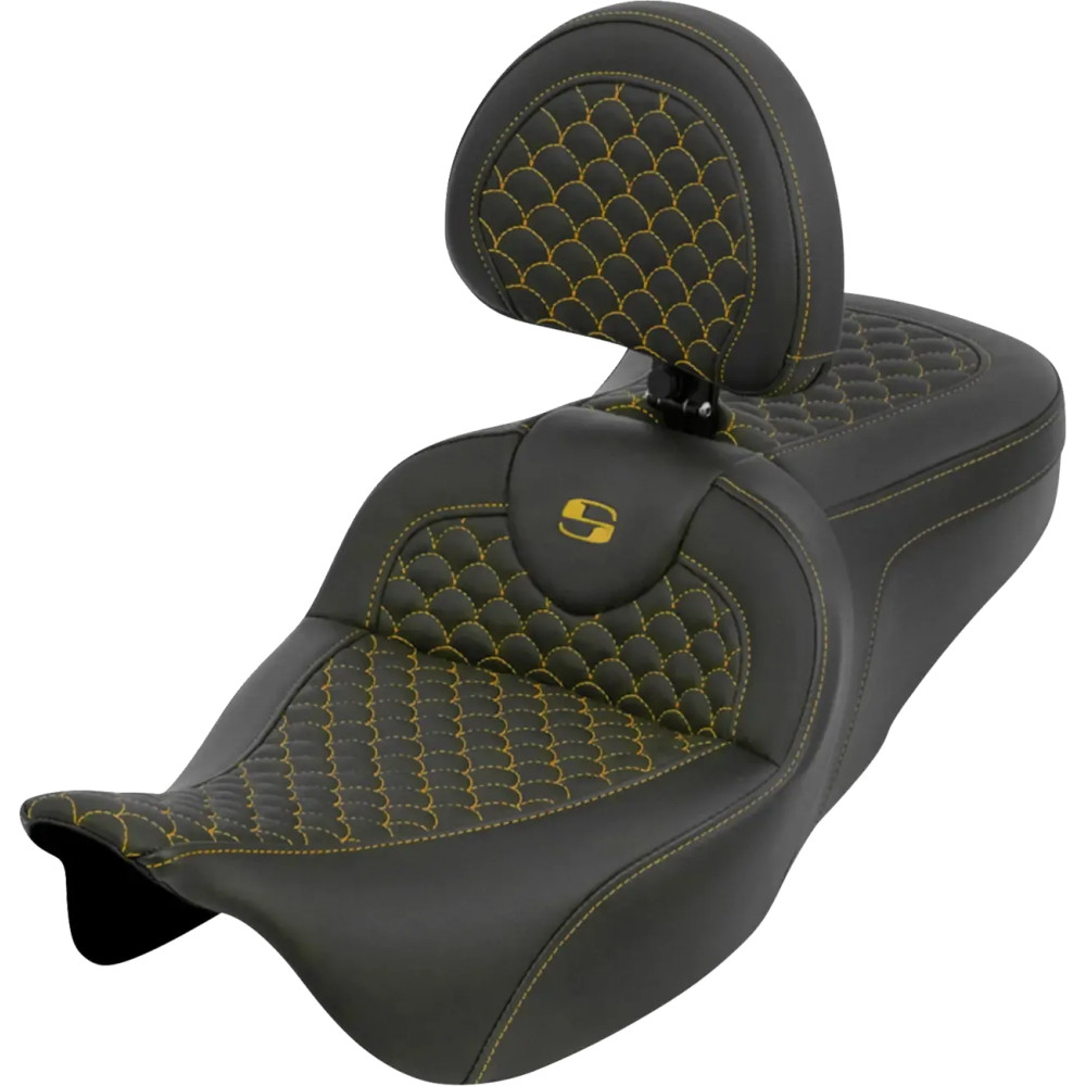 Dragon Scale Stitch RoadSofa™ Seat — 78.5 cm overall, driver 39.5×39.5 cm