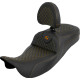 Dragon Scale Stitch RoadSofa™ Seat — 31 in overall, 15 in driver width, Black/Orange