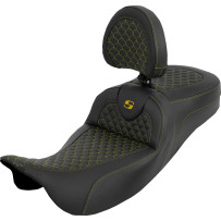 Dragon Scale Stitch RoadSofa™ Seat — Black, 17.5" x 15" driver, 31" overall