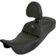 Dragon Scale Stitch RoadSofa™ Seat — Black, 17.5" x 15" driver, 31" overall