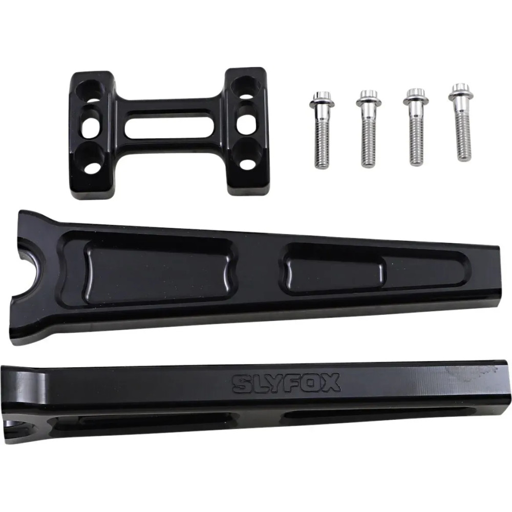 Handlebar Riser Kit — 10" rise, 1" clamp, 3-1/2" spacing, Black