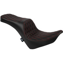 Asiento Freedom Touring — 34.5 cm ancho conductor, 76 cm largo, 2 plazas, Negro/Rojo