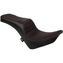 Asiento Freedom Touring — 34.5 cm ancho conductor, 76 cm largo, 2 plazas, Negro/Rojo