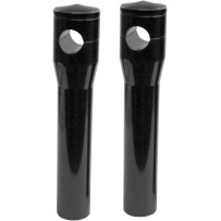 Elevadores Elite de aluminio mecanizado — Altura 20,5 cm (8 in), Abrazadera 25,4 mm (1 in), Negro