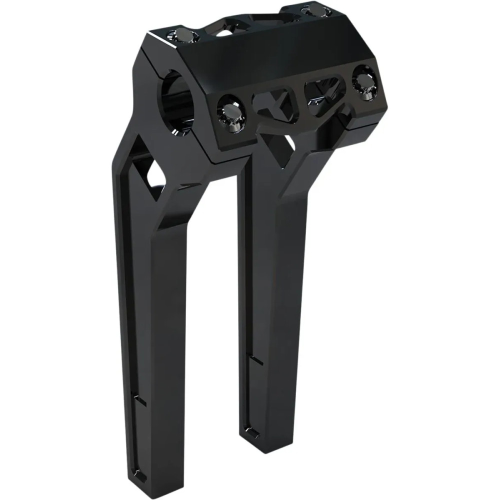 Elevadores de alto rendimiento — Diámetro de sujeción 32 mm (1-1/4"), retroceso 50.8 mm (2"), elevación 25.5 cm (10"), negro