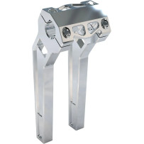 Performance Risers — 32 mm (1-1/4") clamp, 50.8 mm (2") pullback, 25.5 cm (10") rise, Raw