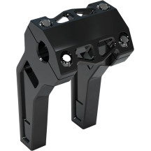 Elevadores de alto rendimiento — Diámetro de abrazadera 1", Retroceso 2", Elevación 6", Negro anodizado