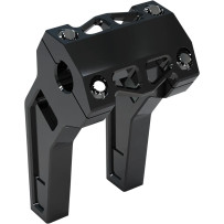 Elevadores de alto rendimiento — Diámetro de abrazadera 1", Retroceso 2", Elevación 6", Negro anodizado