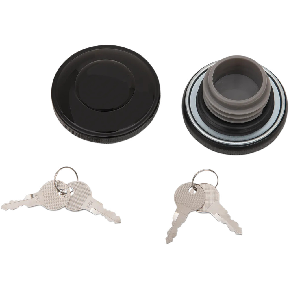 Screw-In Locking Gas Cap — Black, non-vented screw cap