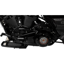 Scorpion Series Derby Cover — Black anodized, 5-hole mounting