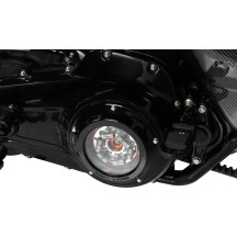 Scorpion Series Derby Cover — Black anodized, 5-hole mounting
