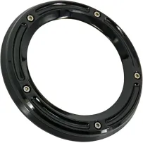 Tapa Derby Assault con ventana — Negro brillante, aluminio 6061-T6