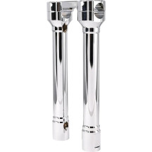 Elevadores Hole Shot — abrazadera 1", elevación 10", separación 3-1/2", cromo