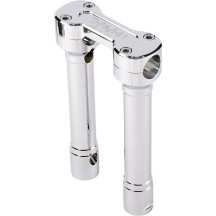Hole Shot Risers — 8" rise, 1" clamp, 3.5" center spacing, Chrome