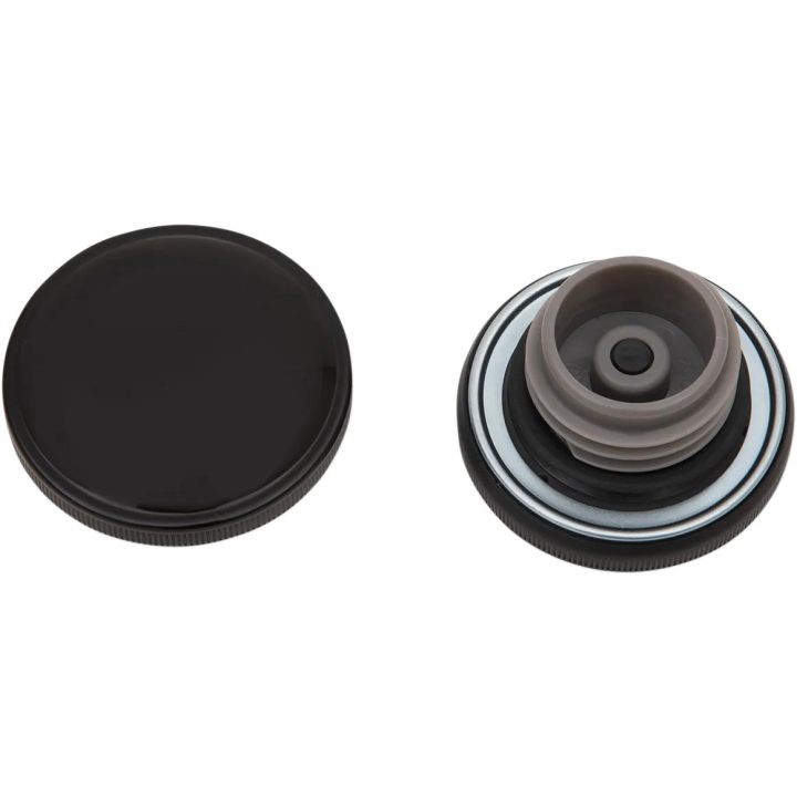 Tapón de combustible roscado — negro, ventilado