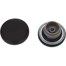 Screw-In Gas Cap — stainless steel, vented, black