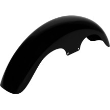 Guardabarros delantero Serie Hugger con bloques de montaje para Softail/Dyna — neumáticos 90/90-19 y 100/90-19, negro