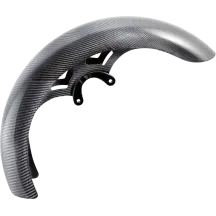 Guardabarros delantero Wrapper de fibra de carbono 19" — compatible con 130/60-19, negro