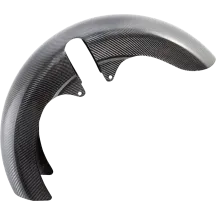 Guardabarros delantero Wrapper ancho de fibra de carbono 18" — 8" de ancho, paso 180 mm, compatible con frentes 49 mm '24-'25, n
