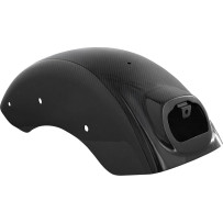 Guardabarros trasero de fibra de carbono para modelos Softail — negro, acabado brillante