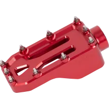 Aggressor Brake Pedal — 3.25" x 1.675", fits Adjustable Bagger Brake Arm, Red Anodized