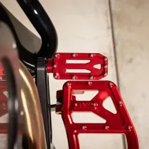 Aggressor Brake Pedal — 3.25" x 1.675", fits Adjustable Bagger Brake Arm, Red Anodized