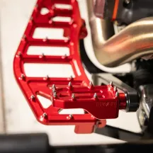 Aggressor Brake Pedal — 3.25" x 1.675", fits Adjustable Bagger Brake Arm, Red Anodized