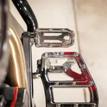 Aggressor Brake Pedal — 3.25" x 1.675", Chrome, Fits Adjustable Bagger Brake Arm
