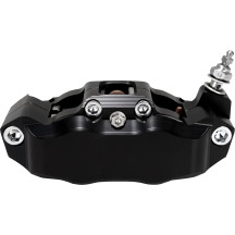 Pinza delantera de montaje radial Race Series con tecnología ARC — 4 pistones, negro anodizado, separación de pernos 108 mm