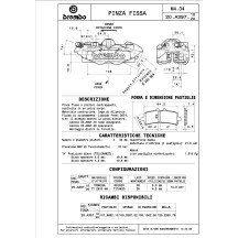 M4.34 Pinza de freno — 4-pistones, montaje radial delantero, titanio
