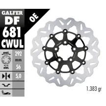 Brake Rotors — 5 Hole, Black/Silver