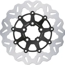 Brake Rotors — 5 Hole, Black/Silver