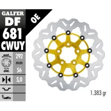 Brake Rotors — 5-hole bolt pattern, Gold/Silver
