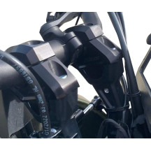 1-1/2” Barback Handlebar Risers — 1-3/8" rise, 3/4" pullback, 7/8" clamp, Black