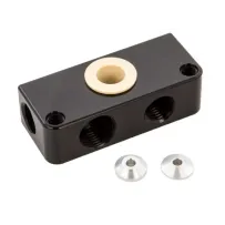 Distribuidor de líneas de freno ABS — con ABS, negro anodizado, montaje frontal