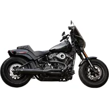 SuperStreet 2:1 Exhaust System — 2-Into-1 system, Stainless steel, Black