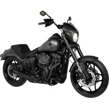 2-into-1 Upsweep Exhaust System — Not for '18–'22 Softail Fat Boy/Breakout/Low Rider ST, Black