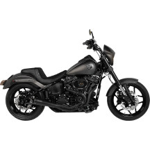 2-into-1 Upsweep Exhaust System — Not for '18–'22 Softail Fat Boy/Breakout/Low Rider ST, Black