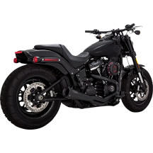 2-into-1 Upsweep Exhaust System — Not for '18–'22 Softail Fat Boy/Breakout/Low Rider ST, Black