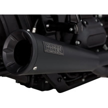 2-into-1 Upsweep Exhaust System — Not for '18–'22 Softail Fat Boy/Breakout/Low Rider ST, Black