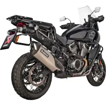 Slip-On Line Muffler — for Harley‑Davidson Pan America 1250 Special, Black end cap