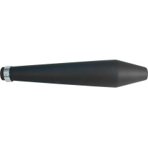 Cafe Muffler — 19 in, 1-3/4 in inlet, Matte Black