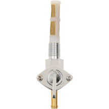 1/4" NPT Petcock — 1/4" NPT outlet, Chrome, Gold