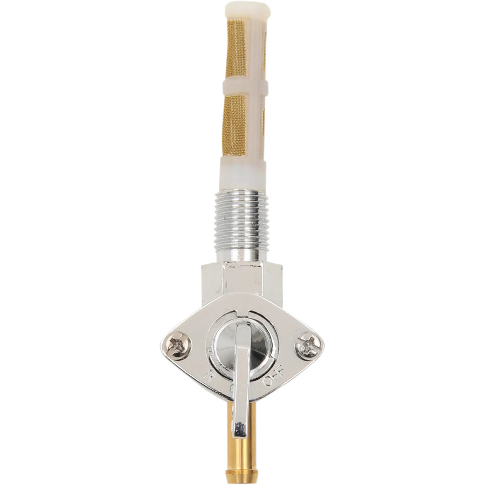 1/4" NPT Petcock — 1/4" NPT outlet, Chrome, Gold